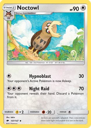 Noctowl (107/147) [SM  Burning Shadows] - Uncommon