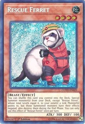 Rescue Ferret (Secret Rare) (COTD-EN029) - Code of the Duelist 1st Edition