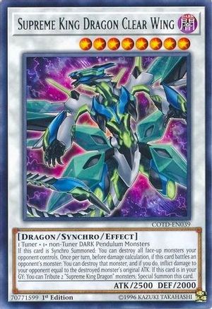 Supreme King Dragon Clear Wing (Rare) (COTD-EN039) - Code of the Duelist Unlimited