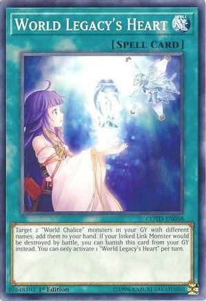 World Legacy's Heart (Common) (COTD-EN058) - Code of the Duelist 1st Edition