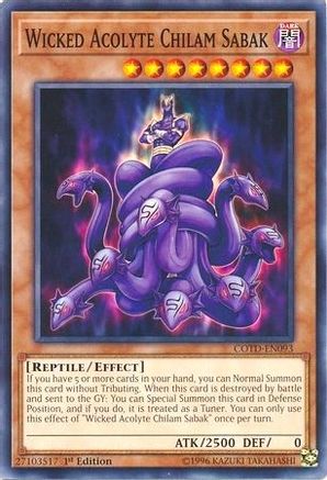 Wicked Acolyte Chilam Sabak (Common) (COTD-EN093) - Code of the Duelist 1st Edition