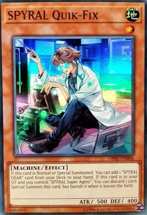 SPYRAL Quik-Fix (Super Rare) (OP05-EN006) - OTS Tournament Pack 5 Unlimited