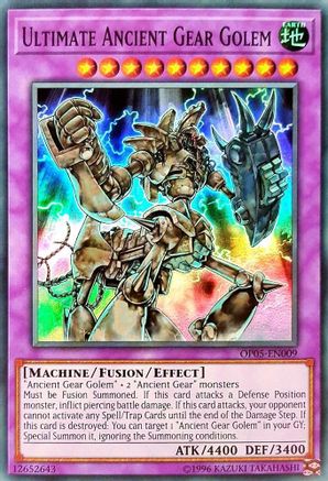 Ultimate Ancient Gear Golem (Super Rare) (OP05-EN009) - OTS Tournament Pack 5 Unlimited