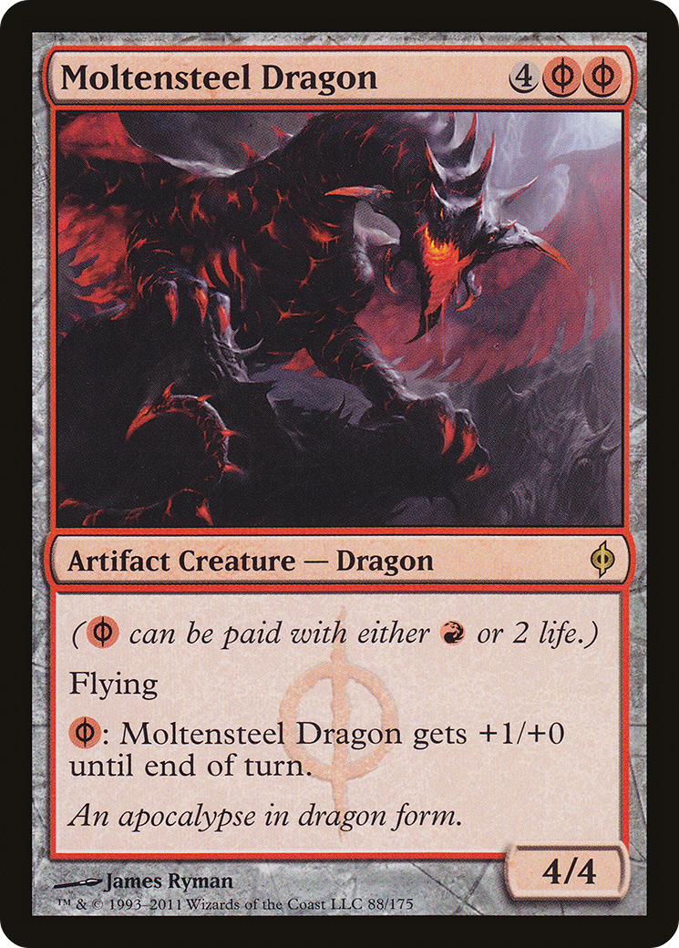 Moltensteel Dragon (NPH-088) [New Phyrexia]