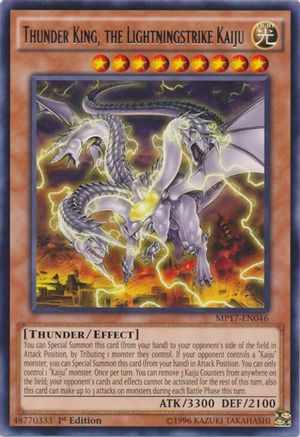 Thunder King, the Lightningstrike Kaiju (Rare) (MP17-EN046) - 2017 Mega-Tins Mega Pack 1st Edition