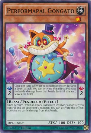 Performapal Gongato (Common) (MP17-EN059) - 2017 Mega-Tins Mega Pack 1st Edition