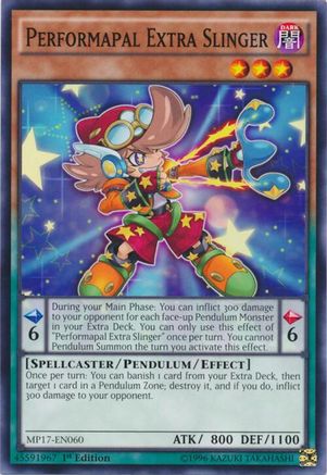 Performapal Extra Slinger (Common) (MP17-EN060) - 2017 Mega-Tins Mega Pack 1st Edition