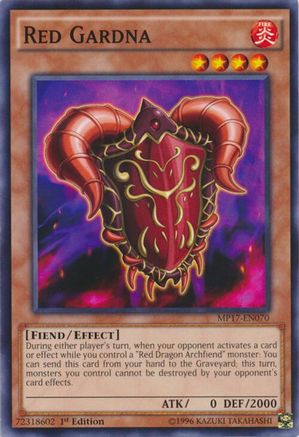 Red Gardna (Common) (MP17-EN070) - 2017 Mega-Tins Mega Pack 1st Edition