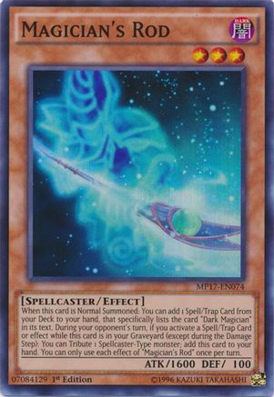 Magician's Rod (Super Rare) (MP17-EN074) - 2017 Mega-Tins Mega Pack 1st Edition