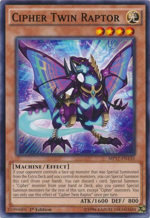 Cipher Twin Raptor (Common) (MP17-EN135) - 2017 Mega-Tins Mega Pack 1st Edition