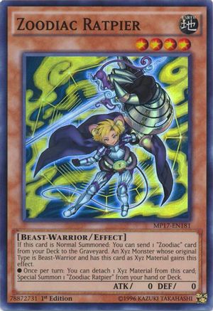 Zoodiac Ratpier (Super Rare) (MP17-EN181) - 2017 Mega-Tins Mega Pack 1st Edition