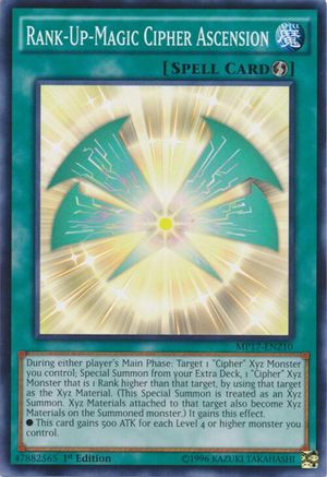 Rank-Up-Magic Cipher Ascension (Common) (MP17-EN210) - 2017 Mega-Tins Mega Pack 1st Edition