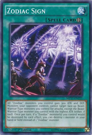 Zodiac Sign (Common) (MP17-EN211) - 2017 Mega-Tins Mega Pack 1st Edition