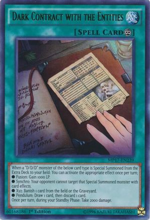 Dark Contract with the Entities (Ultra Rare) (MP17-EN239) - 2017 Mega-Tins Mega Pack 1st Edition