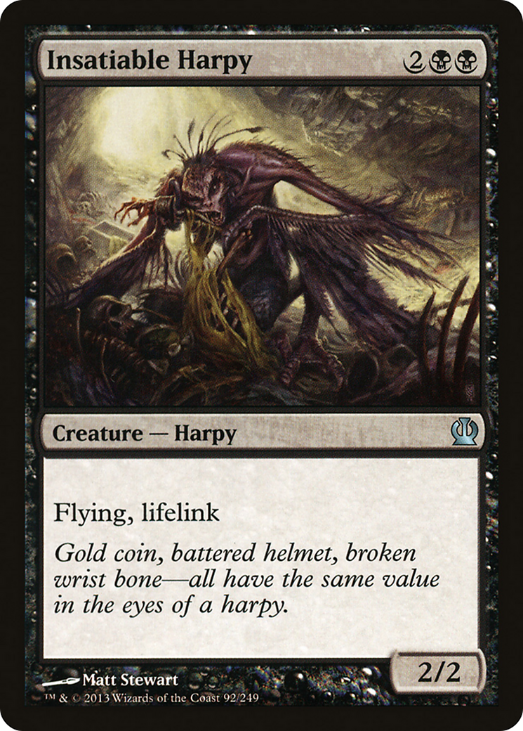 Insatiable Harpy (THS-092) [Theros] Foil