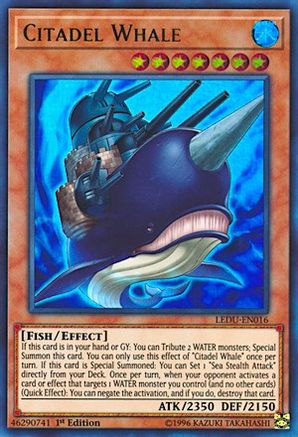 Citadel Whale (Ultra Rare) (LEDU-EN016) - Legendary Duelists 1st Edition