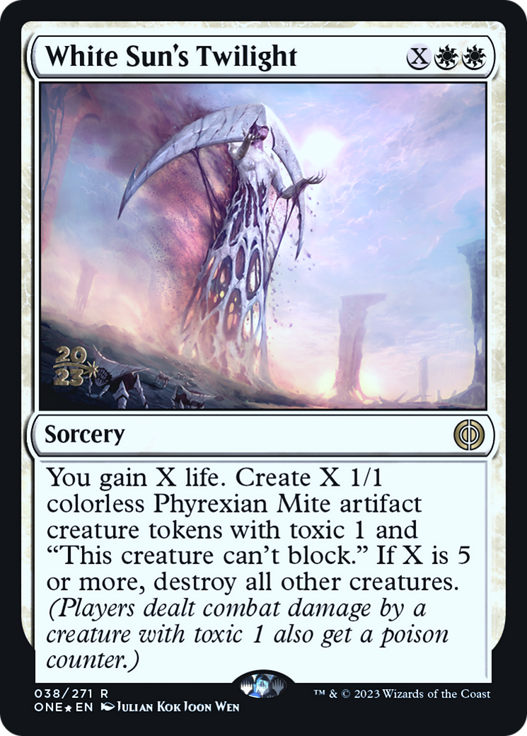 White Sun's Twilight (PRE-038) [Phyrexia: All Will Be One Promos] Foil