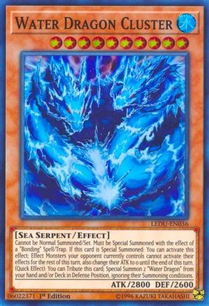 Water Dragon Cluster (Super Rare) (LEDU-EN036) - Legendary Duelists 1st Edition