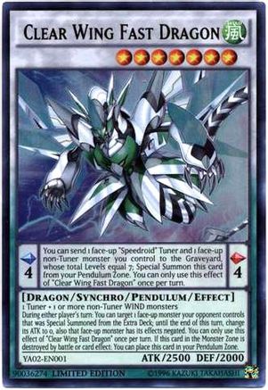 Clear Wing Fast Dragon (Ultra Rare) (YA02-EN001) - Yu-Gi-Oh! ARC-V Promo Cards Limited