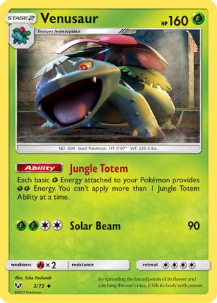 Venusaur (003/73) [Shining Legends] Reverse Holofoil - Uncommon