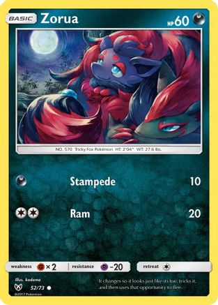Zorua (052/73) [Shining Legends] Reverse Holofoil - Common