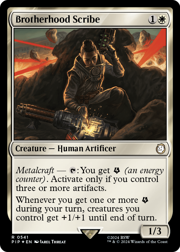 Brotherhood Scribe (Surge Foil) (PIP-541) [Fallout] Foil