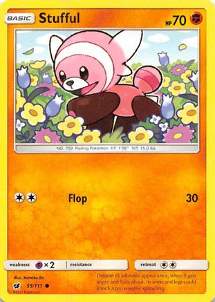 Stufful (055/111) [SM  Crimson Invasion] Reverse Holofoil - Common
