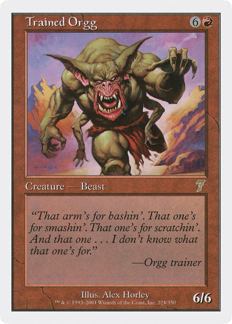 Trained Orgg (7ED-224) [7th Edition] Foil