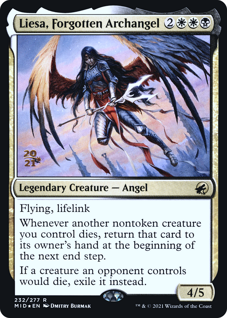 Liesa, Forgotten Archangel (PRE-232) [Innistrad: Midnight Hunt Promos] Foil