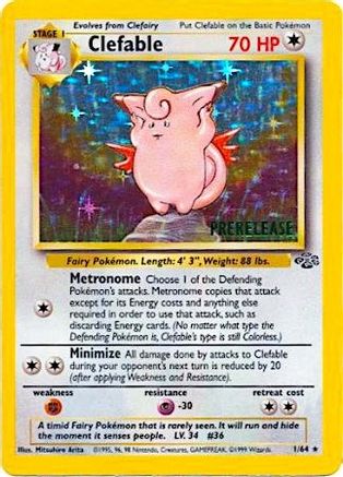 Clefable (Prerelease) (001/64) [WoTC Promo] Holofoil - Promo