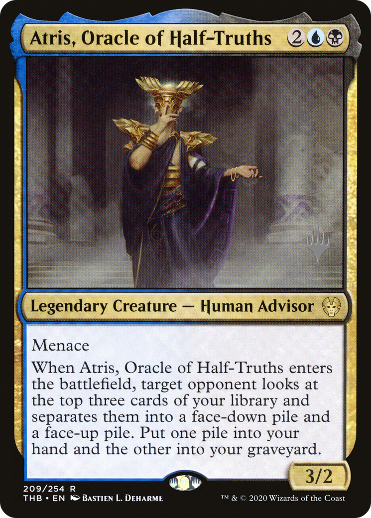 Atris, Oracle of Half-Truths (PPTHB-209) [Promo Pack: Theros Beyond Death Promos] Foil