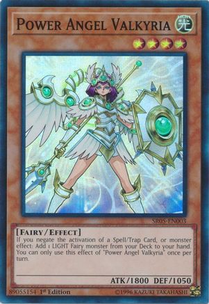 Power Angel Valkyria (Super Rare) (SR05-EN003) - Structure Deck: Wave of Light 1st Edition