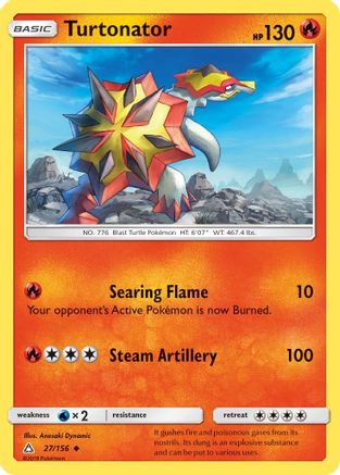 Turtonator (27/156) [SM  Ultra Prism] - Uncommon