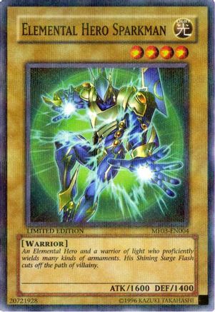 Elemental HERO Sparkman (Parallel Rare) (MF03-EN004) - Mattel Action Figure Promos: Series 3 Limited