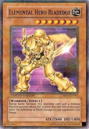 Elemental HERO Bladedge (Parallel Rare) (MF03-EN005) - Mattel Action Figure Promos: Series 3 Limited