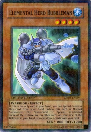 Elemental HERO Bubbleman (Parallel Rare) (MF03-EN007) - Mattel Action Figure Promos: Series 3 Limited