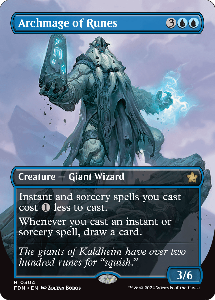 Archmage of Runes (Borderless) (FDN-304) [Foundations]