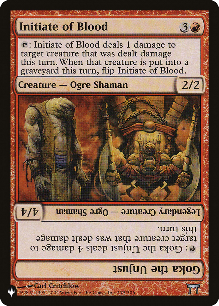 Initiate of Blood // Goka the Unjust (LIST-173/306) [The List]