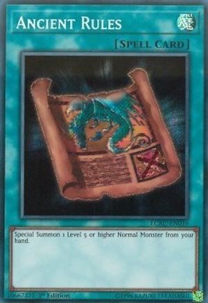 Ancient Rules (Secret Rare) (LCKC-EN039) - Legendary Collection Kaiba 1st Edition