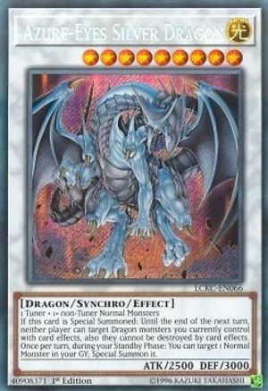 Azure-Eyes Silver Dragon (Secret Rare) (LCKC-EN066) - Legendary Collection Kaiba Unlimited