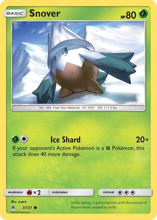Snover (3/131) [SM  Forbidden Light] Reverse Holofoil - Common