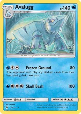 Avalugg (030/131) [SM  Forbidden Light] Reverse Holofoil - Rare