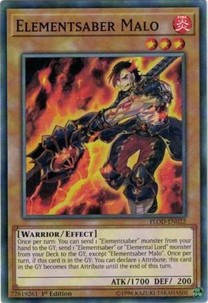 Elementsaber Malo (Common) (FLOD-EN022) - Flames of Destruction 1st Edition