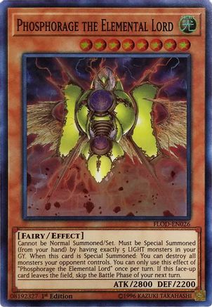 Phosphorage the Elemental Lord (Super Rare) (FLOD-EN026) - Flames of Destruction 1st Edition