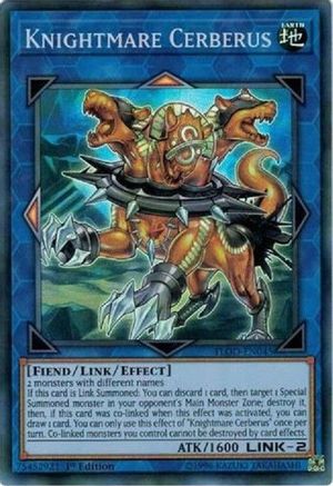 Knightmare Cerberus (Super Rare) (FLOD-EN045) - Flames of Destruction Unlimited