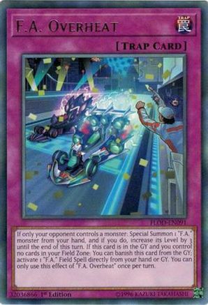 F.A. Overheat (Rare) (FLOD-EN091) - Flames of Destruction 1st Edition