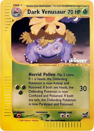 Dark Venusaur - 7 [Winner] (7/009) [Best of Promos] - Promo