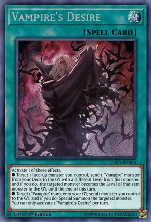 Vampire's Desire (Secret Rare) (DASA-EN008) - Dark Saviors 1st Edition