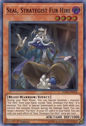 Seal, Strategist Fur Hire (Super Rare) (DASA-EN018) - Dark Saviors 1st Edition