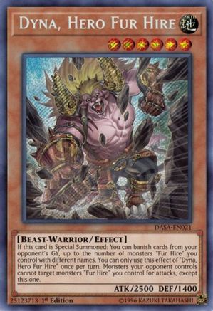 Dyna, Hero Fur Hire (Secret Rare) (DASA-EN021) - Dark Saviors Unlimited